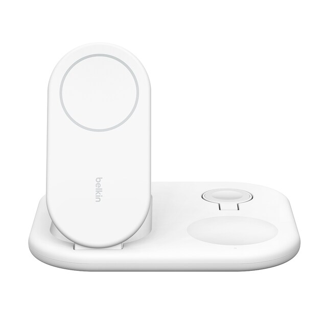 Imagem 0 de Carregador Sem Fios Dobrável Qi2 3 em 1 Belkin, 15 W - Branco