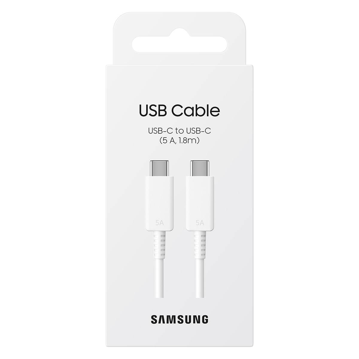 Cable Samsung 5A USB-C 1,8m Blanco Blanco-4