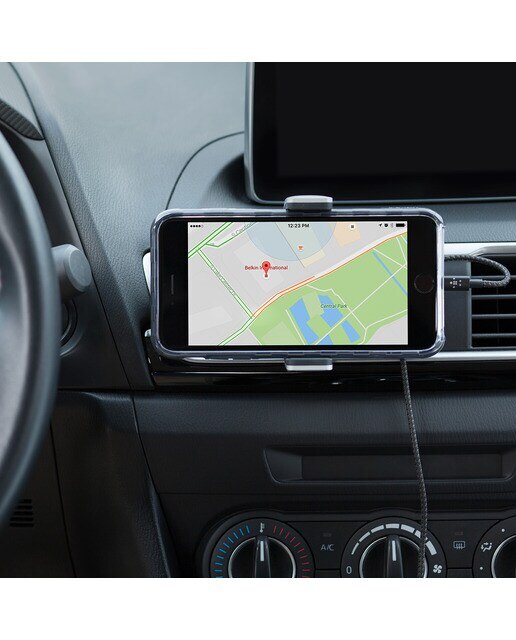 Soporte de smartphone para rejilla de ventilación de coche Belkin F7U017bt - Plata / Negro Plata / Negro-2