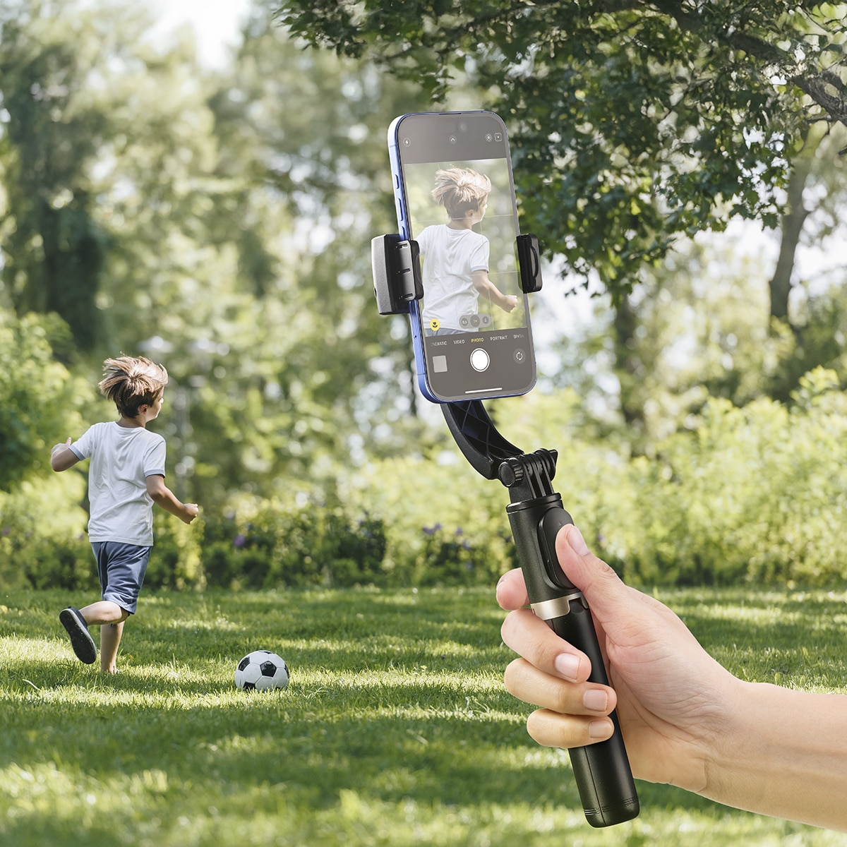 Estabilizador de vídeo gimbal para smartphones Cellularline Freemotion Negro-4