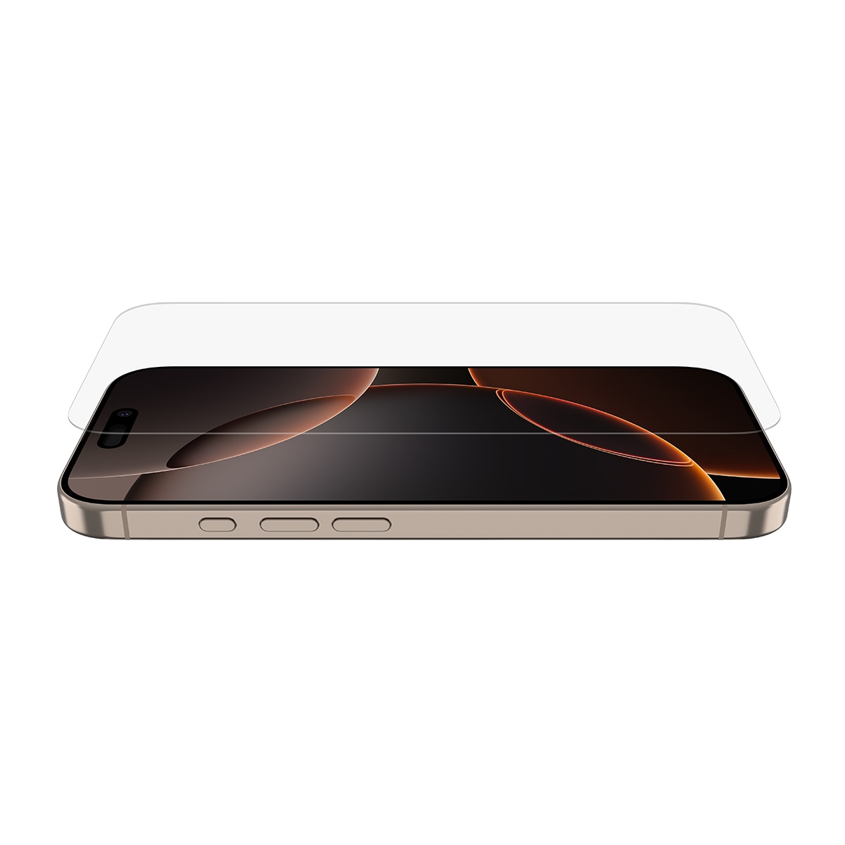 Protector de pantalla con revestimiento antimicrobiano Belkin Temperd Glass para iPhone 16 Pro Transparente-3