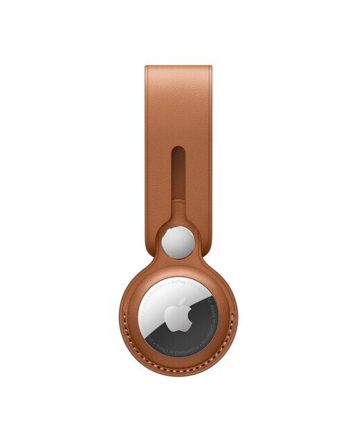 Correa de piel Marrón caramelo para AirTag  Apple