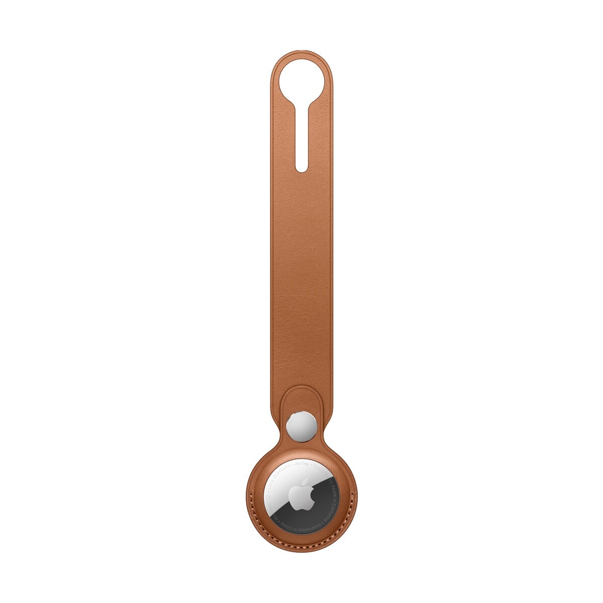 Correa de piel Marrón caramelo para AirTag  Apple Marrón Marrón-3