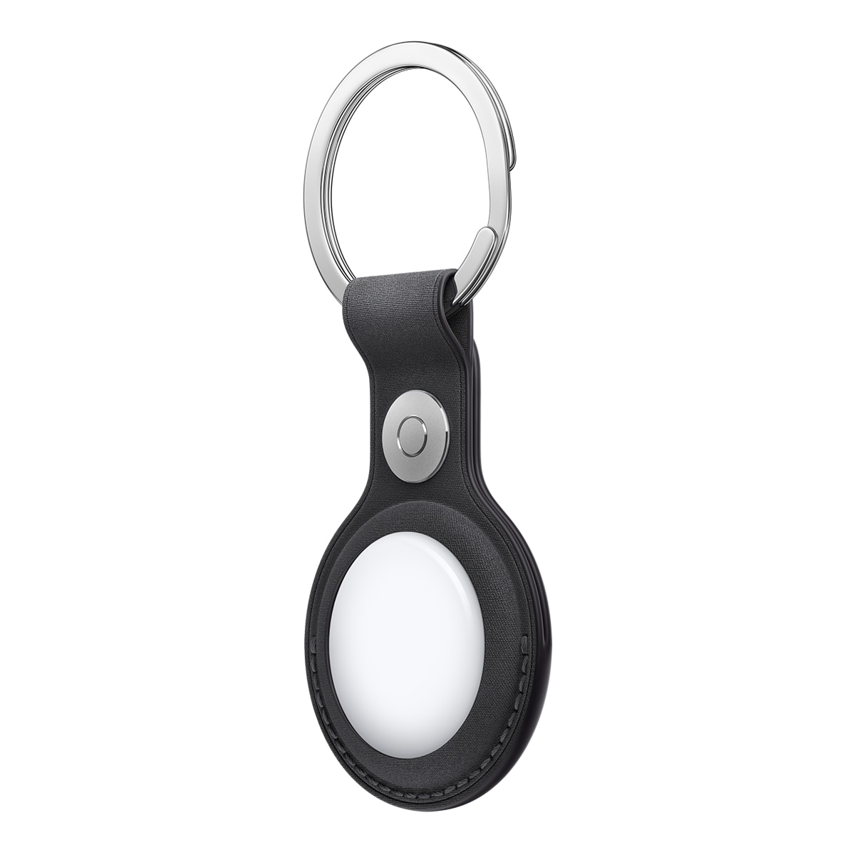 Llavero de trenzado fino Apple Negro para el AirTag Negro-2