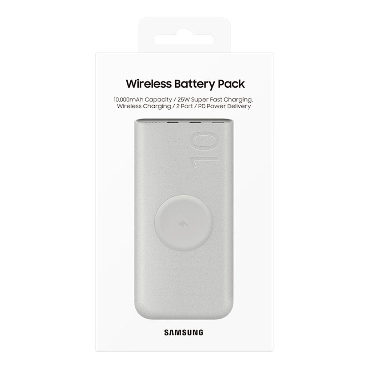 Batería externa Samsung 10.000 mAh con carga inalámbrica Beige-7