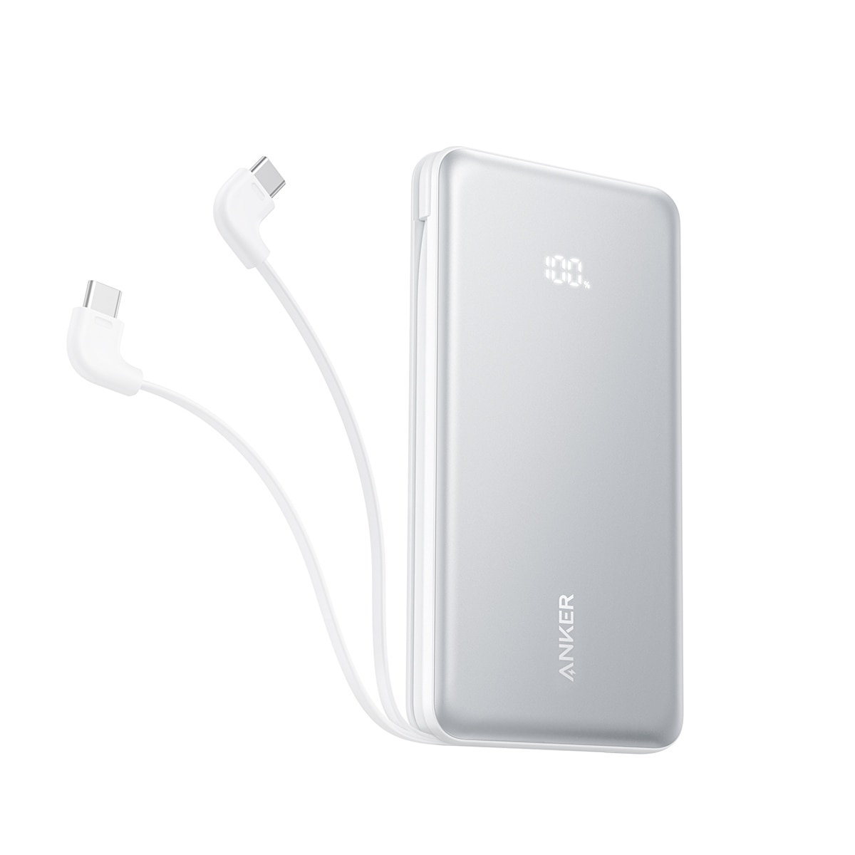 Imagen 4 de Power Bank Anker Zolo, 20000 mAh, 225W, 1 USB-C, 1 Cable retráctil USB-C, 1 USB-A - Blanco Blanco