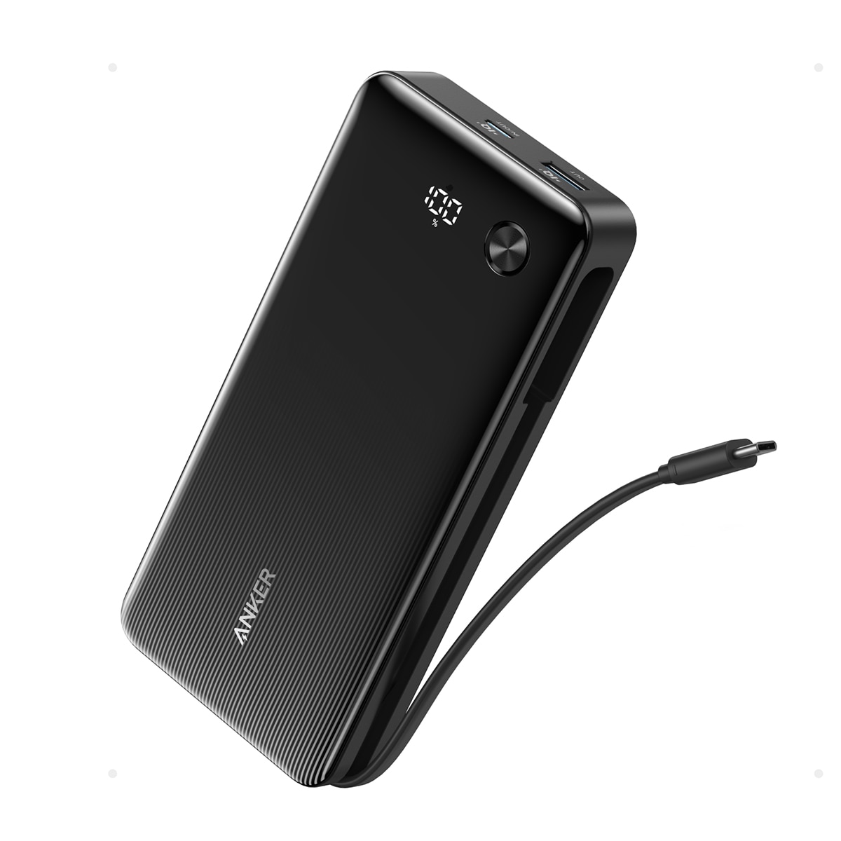 Imagen 0 de Power Bank Anker, 20000 mAh, 87W, 1 Cable rectráctil, 2 USB-C y USB A Negro