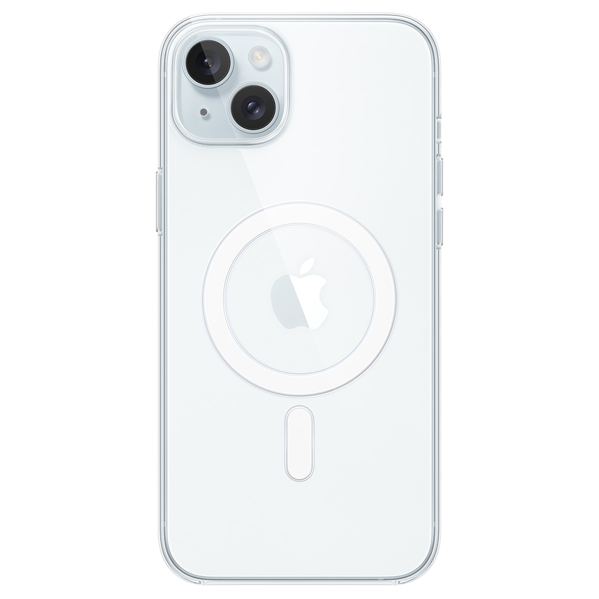 Funda transparente con MagSafe para el iPhone 15 Plus Transparente-2