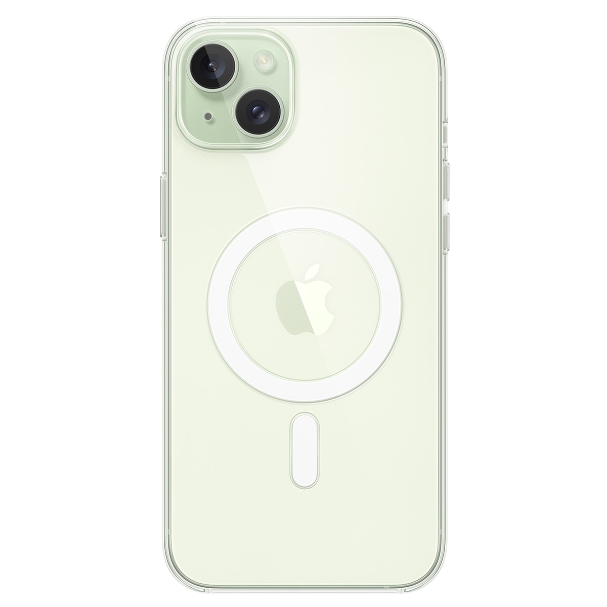 Funda transparente con MagSafe para el iPhone 15 Plus Transparente-3
