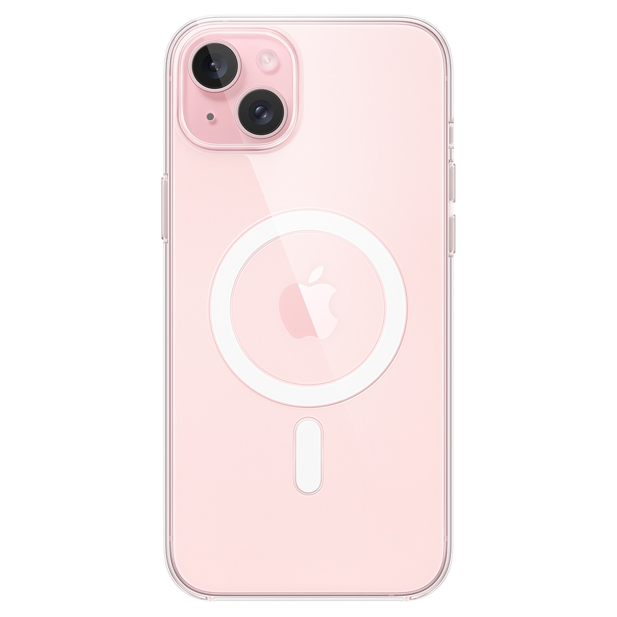 Funda transparente con MagSafe para el iPhone 15 Plus Transparente-4
