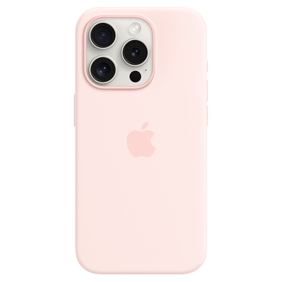 Funda de silicona Rosa claro con MagSafe para el iPhone 15 Pro 1