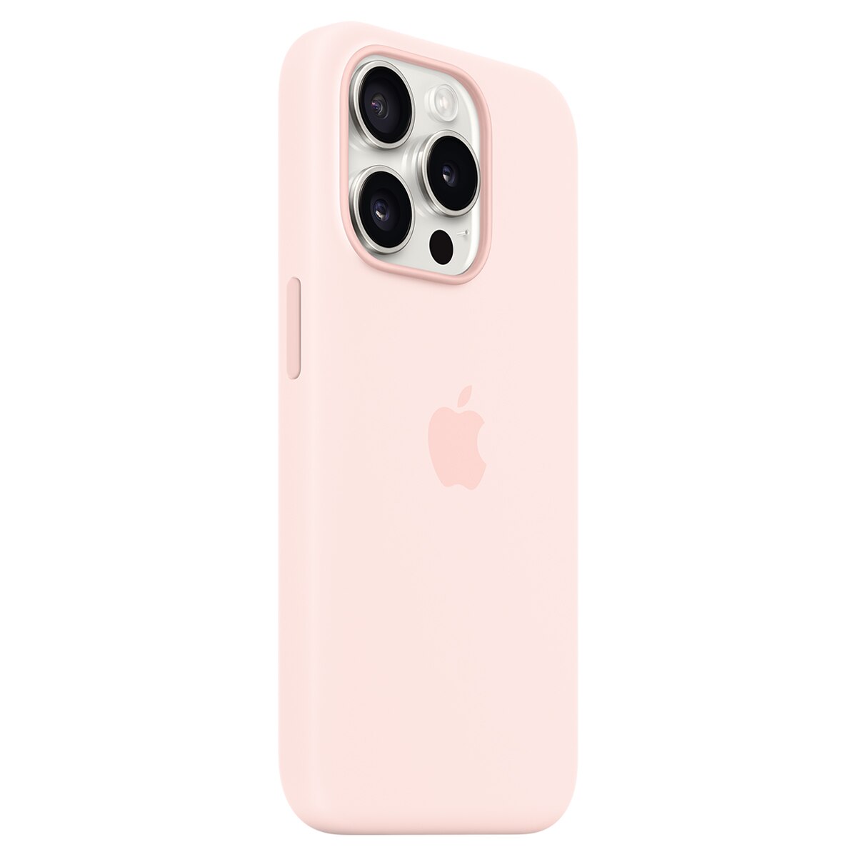 Funda de silicona Rosa claro con MagSafe para el iPhone 15 Pro 2