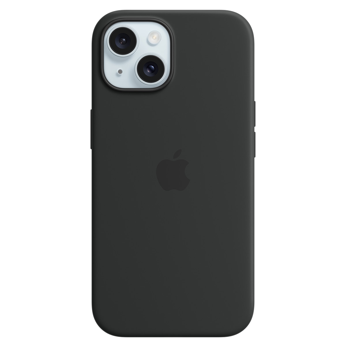 Funda de silicona Negra con MagSafe para el iPhone 15 Negro-1