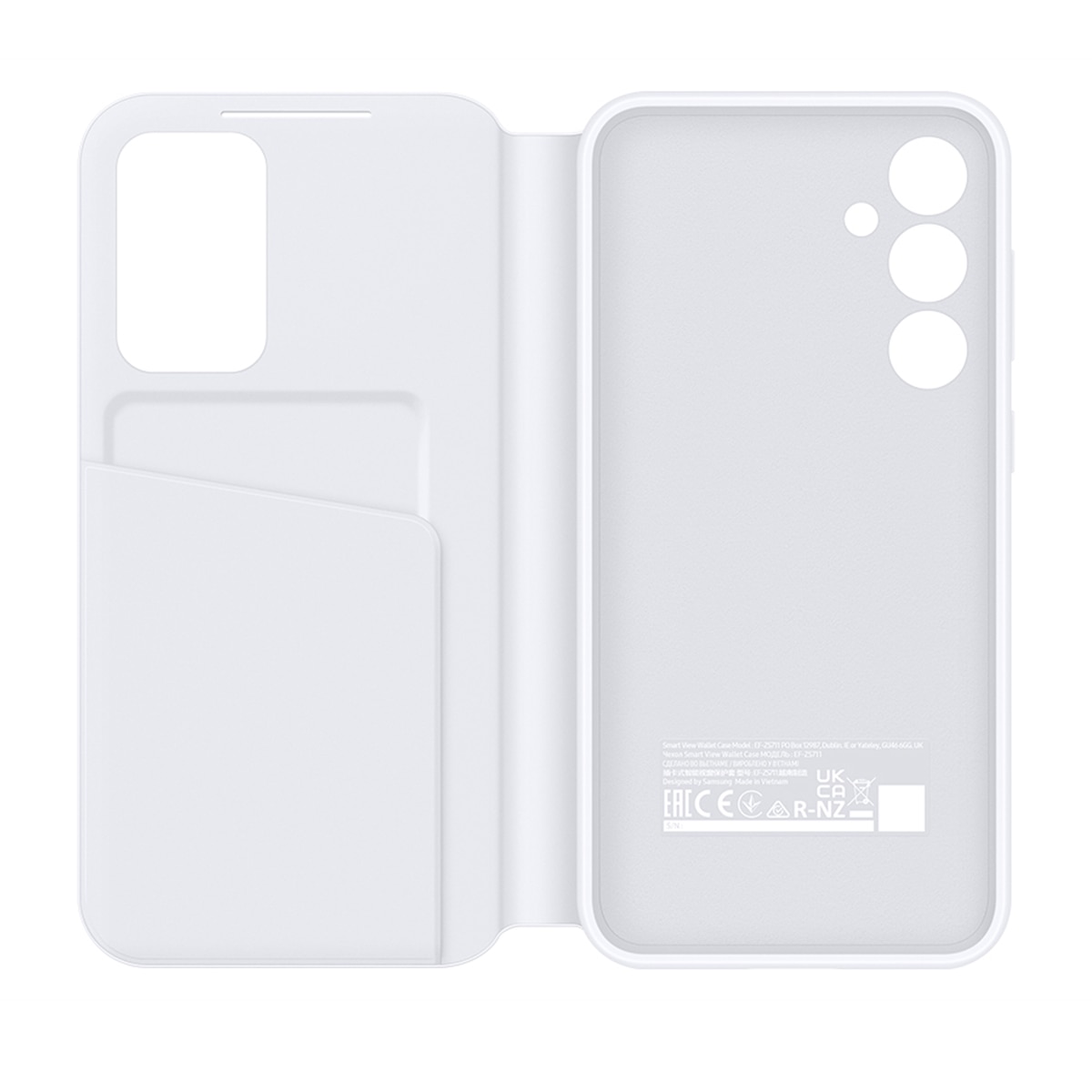 Funda con tapa Samsung Smart View Wallet Case blanca para Galaxy S23 FE 3