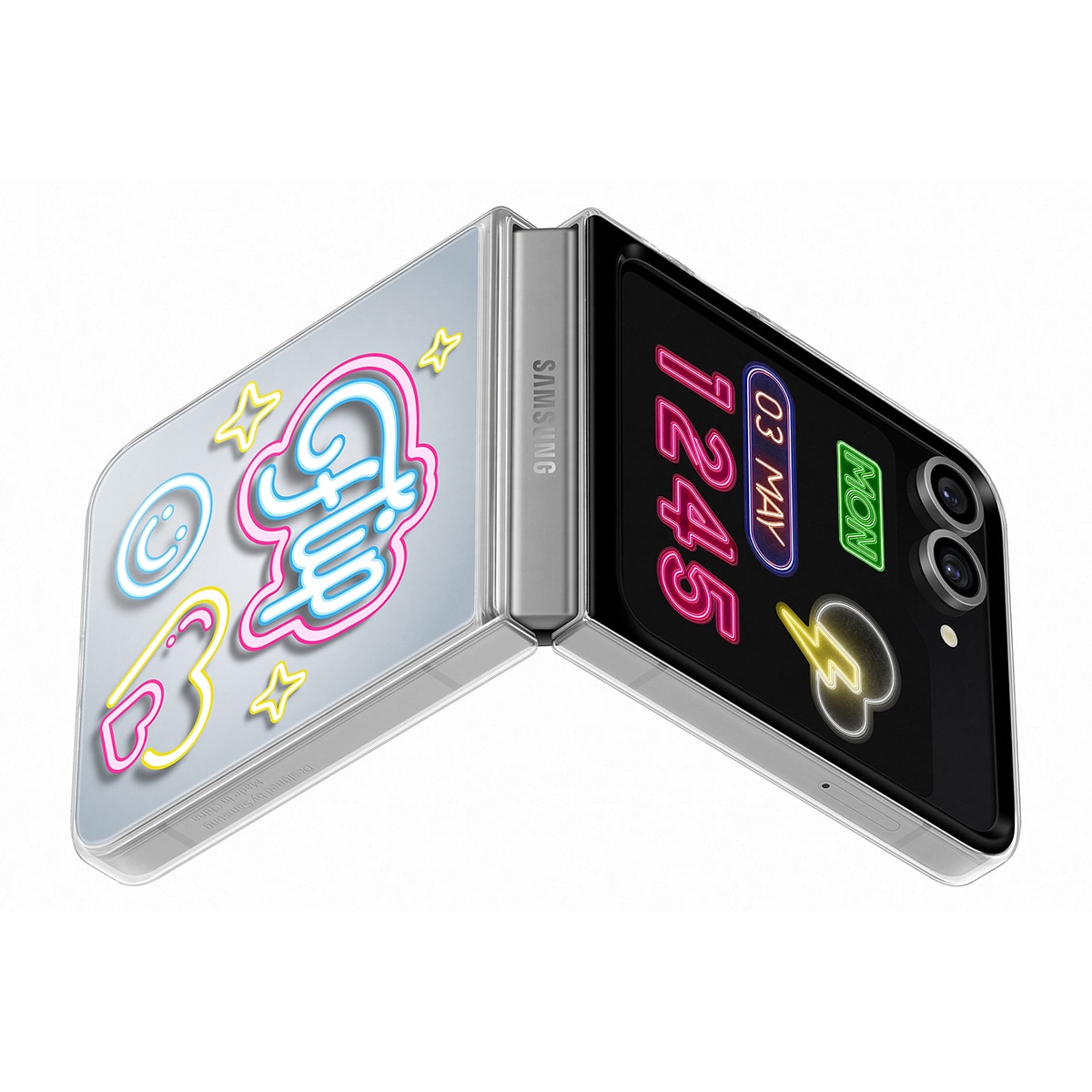 Funda Samsung Flipsuit transparente para Galaxy Z Flip6 / Z Flip7 FE Transparente-4