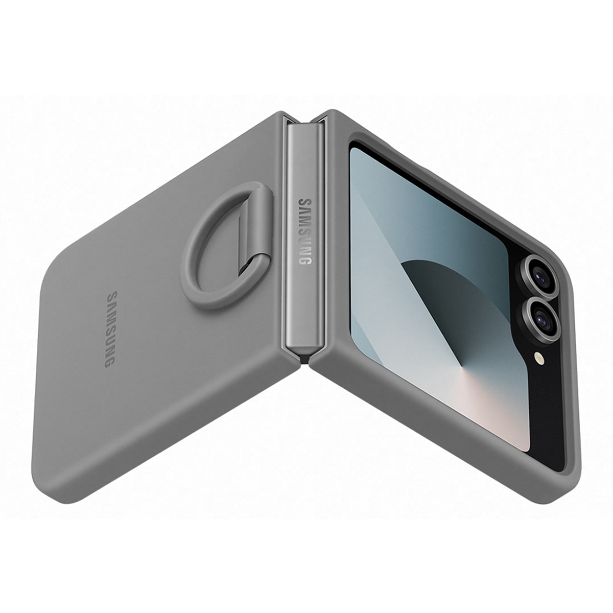 Funda Samsung de silicona gris para Galaxy Z Flip6 / Z Flip7 FE Gris-6