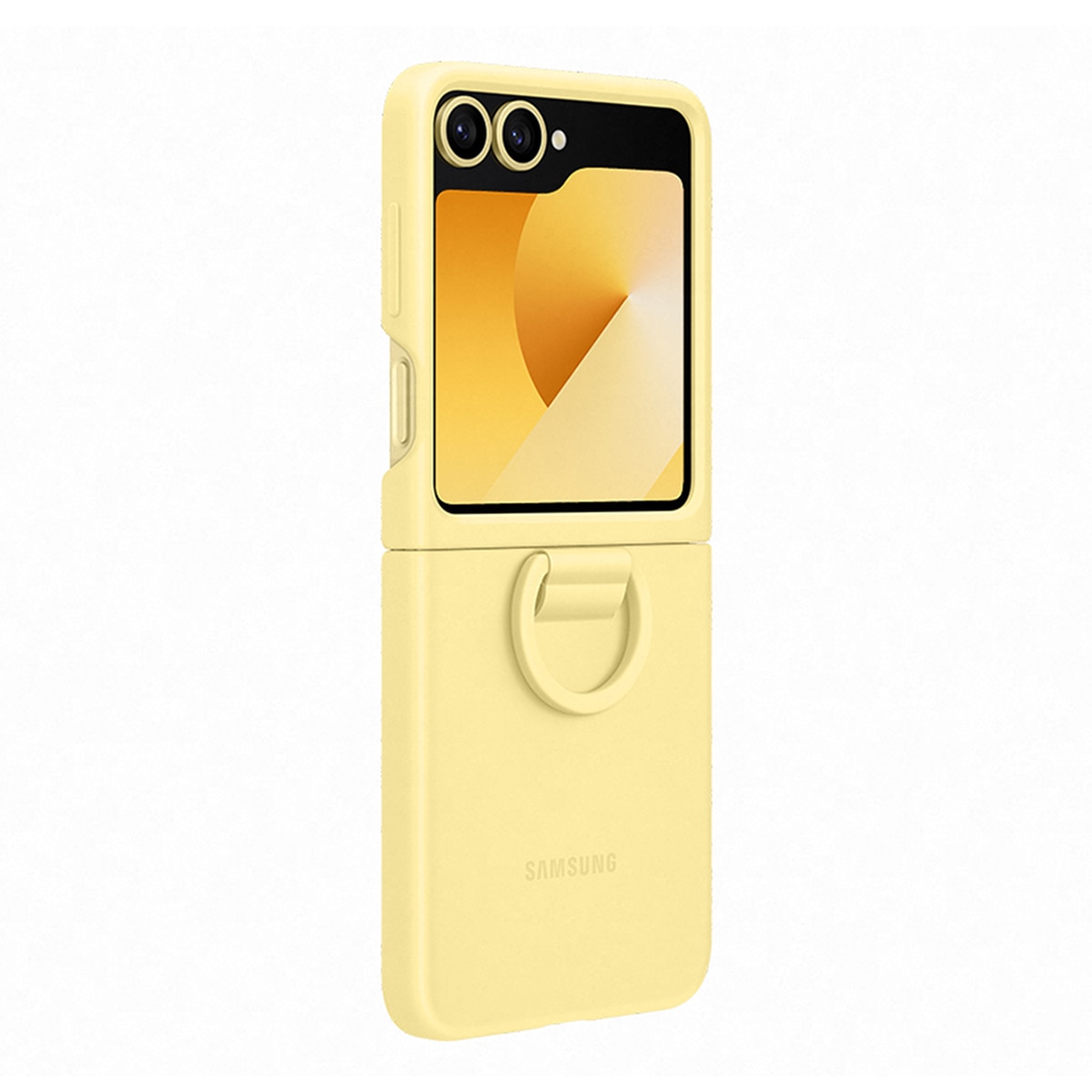 Funda Samsung de silicona amarilla para Galaxy Z Flip6 / Flip7 FE Amarillo-1