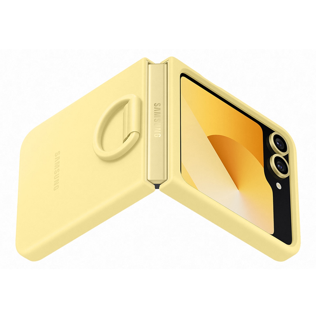 Funda Samsung de silicona amarilla para Galaxy Z Flip6 / Flip7 FE Amarillo-6