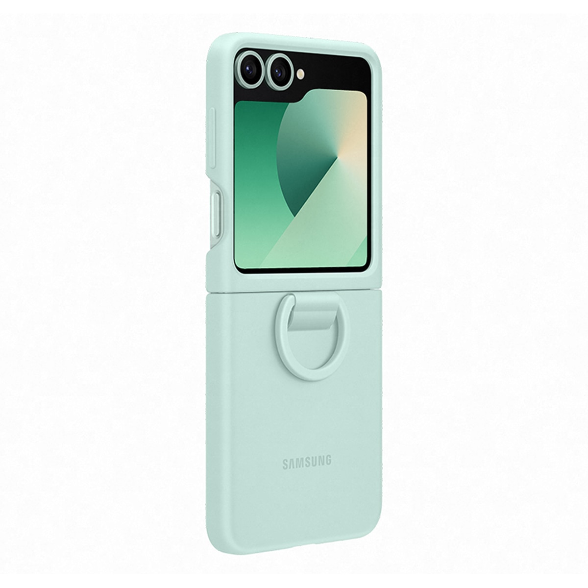 Funda Samsung de silicona verde menta para Galaxy Z Flip6 / Z Flip7 FE Verde menta-1