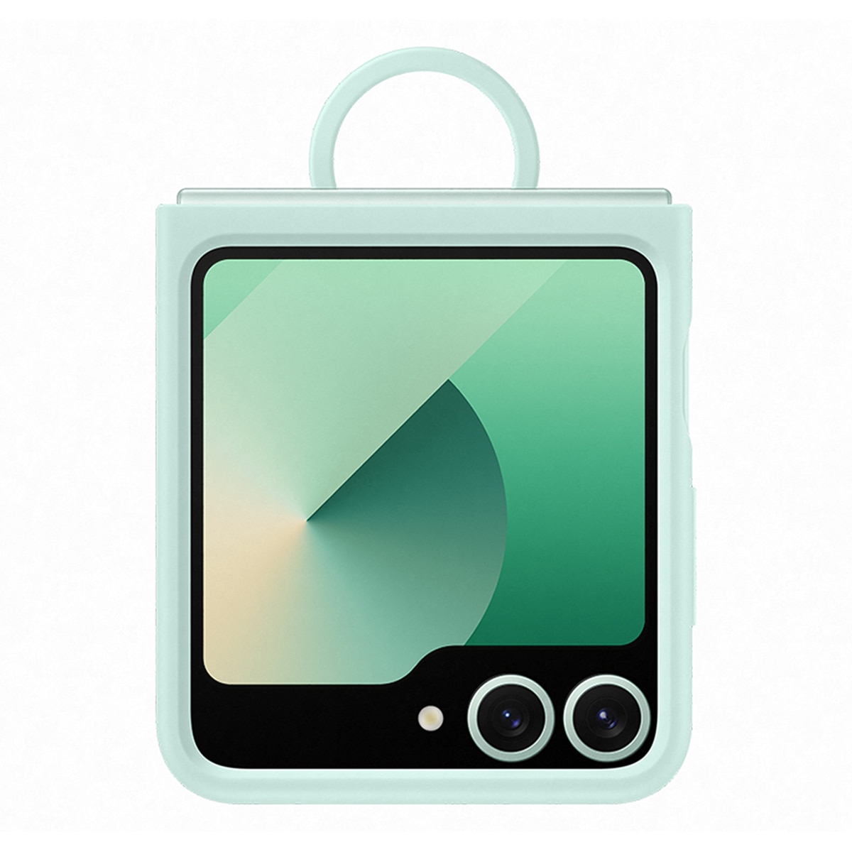 Funda Samsung de silicona verde menta para Galaxy Z Flip6 / Z Flip7 FE Verde menta-2