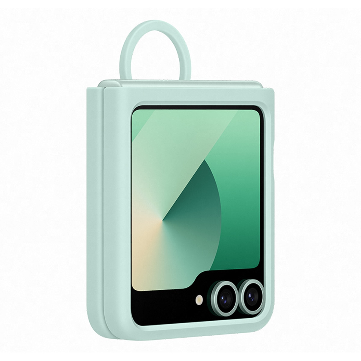 Funda Samsung de silicona verde menta para Galaxy Z Flip6 / Z Flip7 FE Verde menta-4