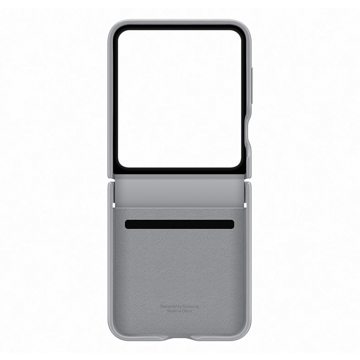 Funda Samsung de ecopiel gris para Galaxy Z Flip6 / Z Flip7 FE Gris-4