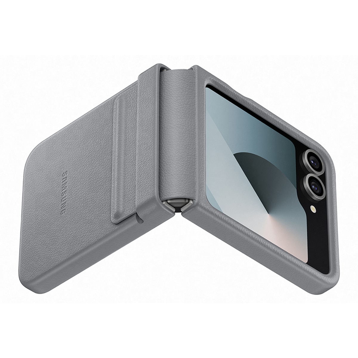 Funda Samsung de ecopiel gris para Galaxy Z Flip6 / Z Flip7 FE Gris-6