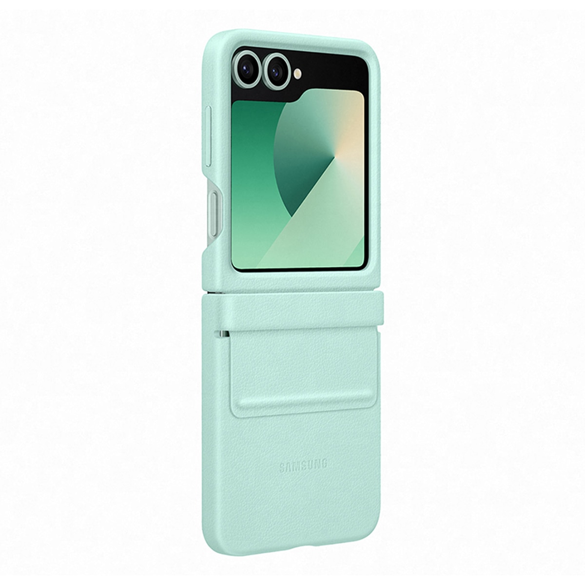 Funda Samsung de ecopiel verde menta para Galaxy Z Flip6 Verde menta-1