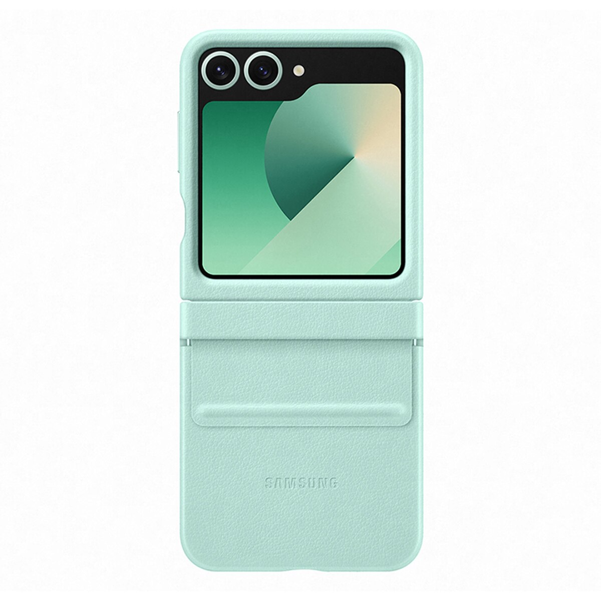 Funda Samsung de ecopiel verde menta para Galaxy Z Flip6 Verde menta-4