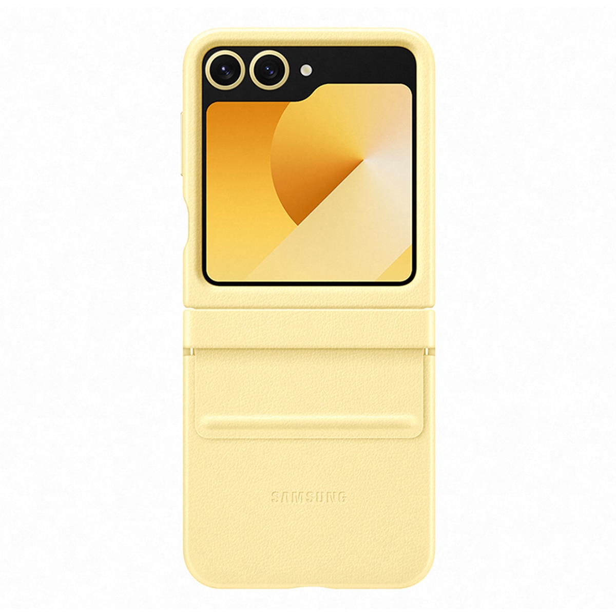 Funda Samsung de ecopiel amarilla para Galaxy Z Flip6 / Z Flip7 FE Amarillo-4