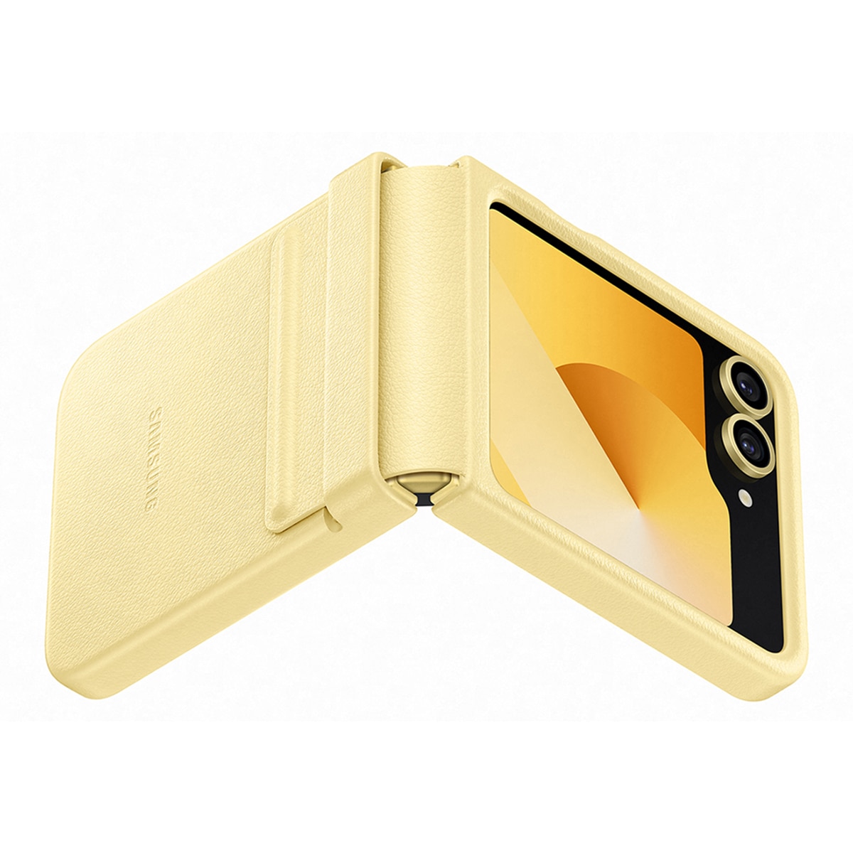 Funda Samsung de ecopiel amarilla para Galaxy Z Flip6 / Z Flip7 FE Amarillo-6