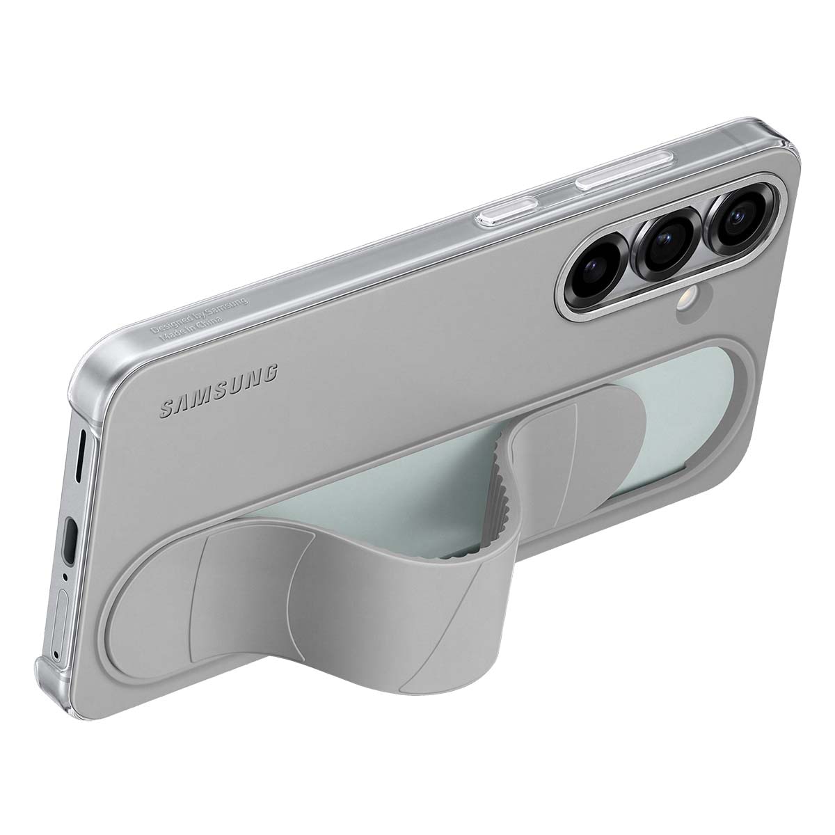 Capa com Suporte para Samsung Galaxy S25 - Cinzento Cinzento-3