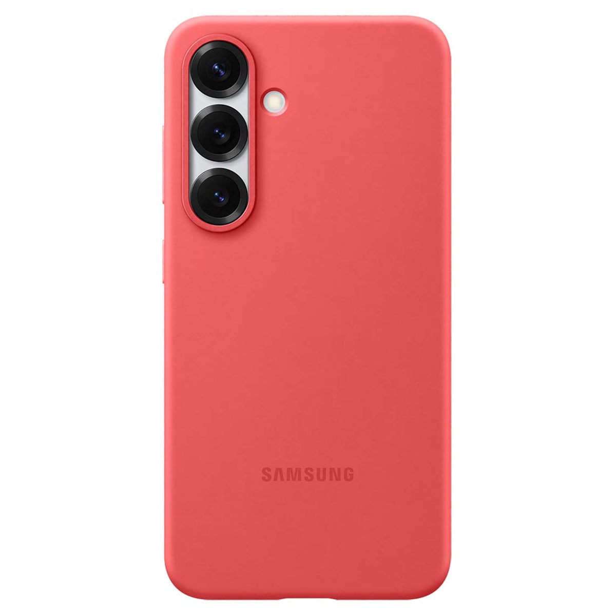 Funda de silicona roja para Samsung Galaxy S25 Rojo-1