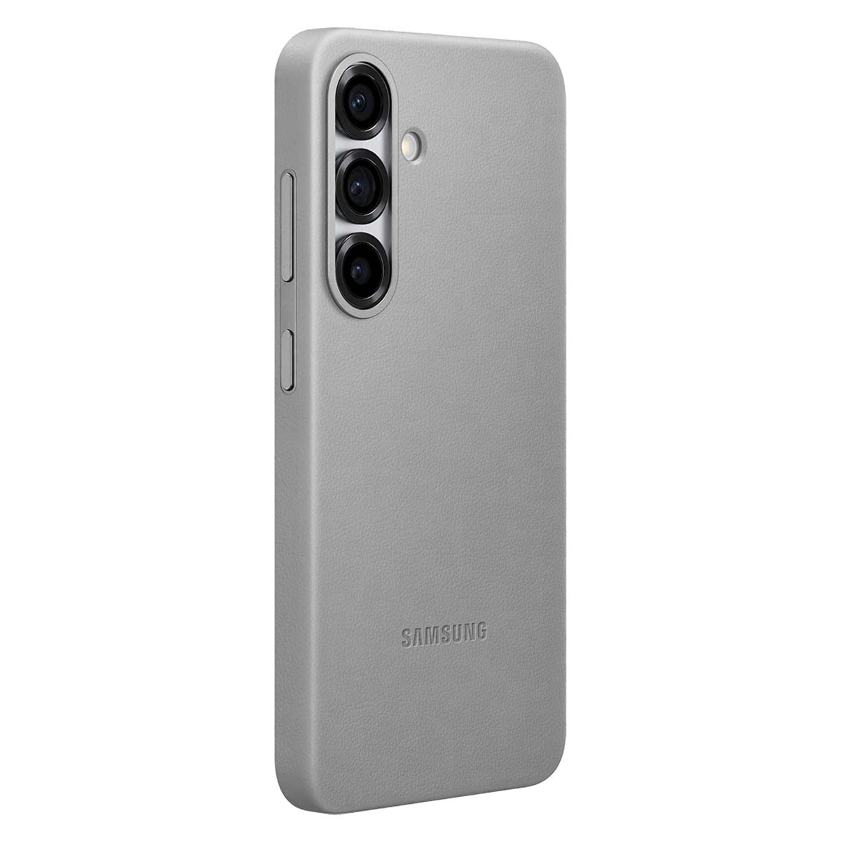 Capa de Pele Vegan para Samsung Galaxy S25 - Cinzento Cinzento-2