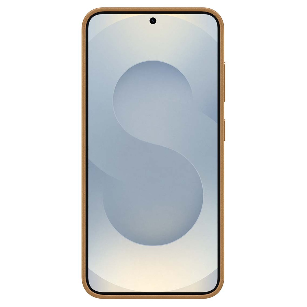 Capa de Pele Vegan para Samsung Galaxy S25 - Castanho Dourado-3