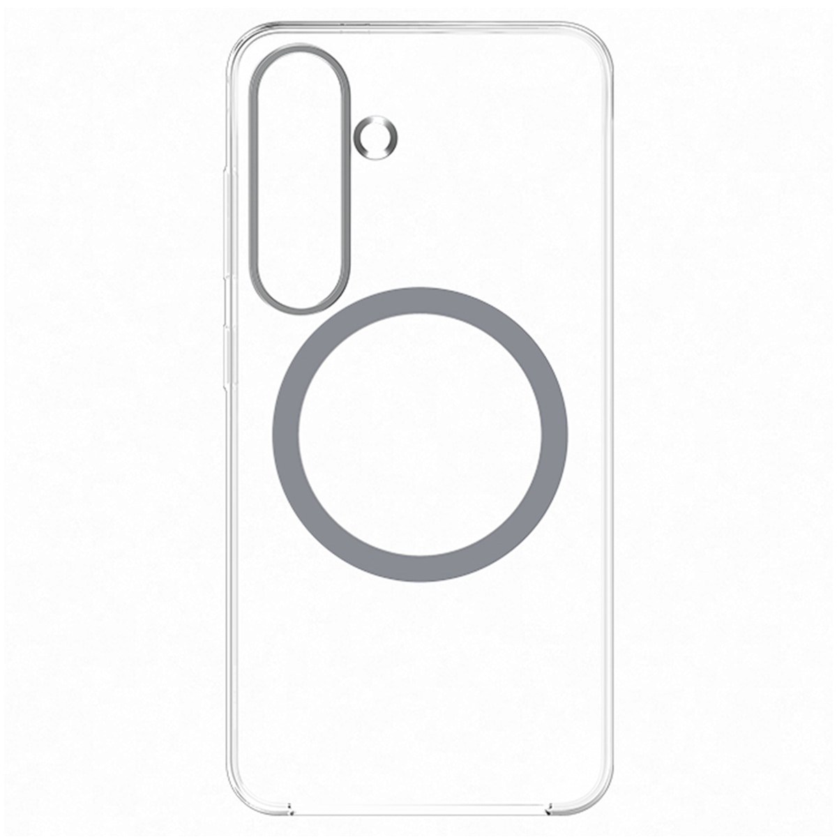 Funda transparente con soporte magnético para Samsung Galaxy S25 Transparente-1