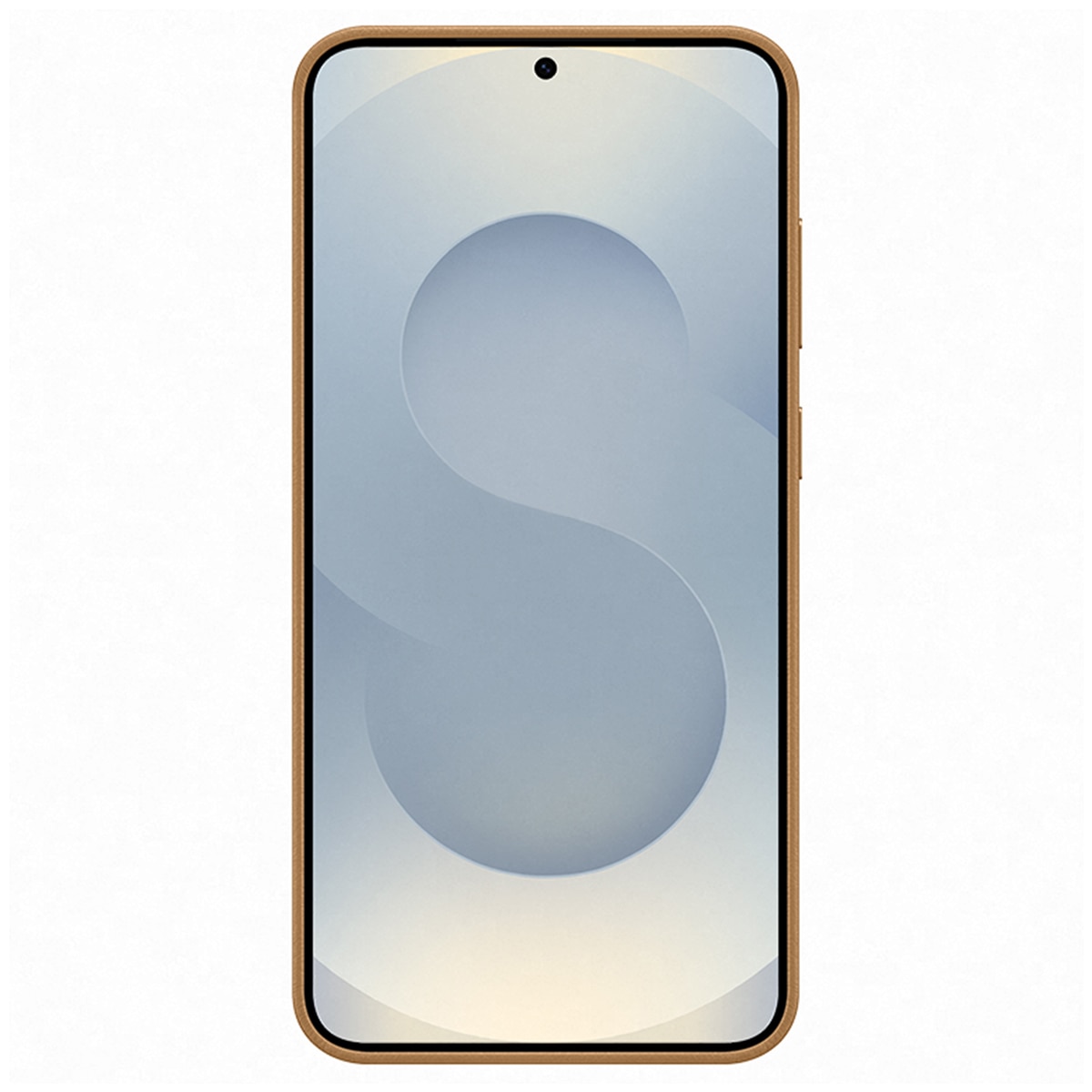 Capa de Pele Vegan para Samsung Galaxy S25+ - Castanho Dourado-3