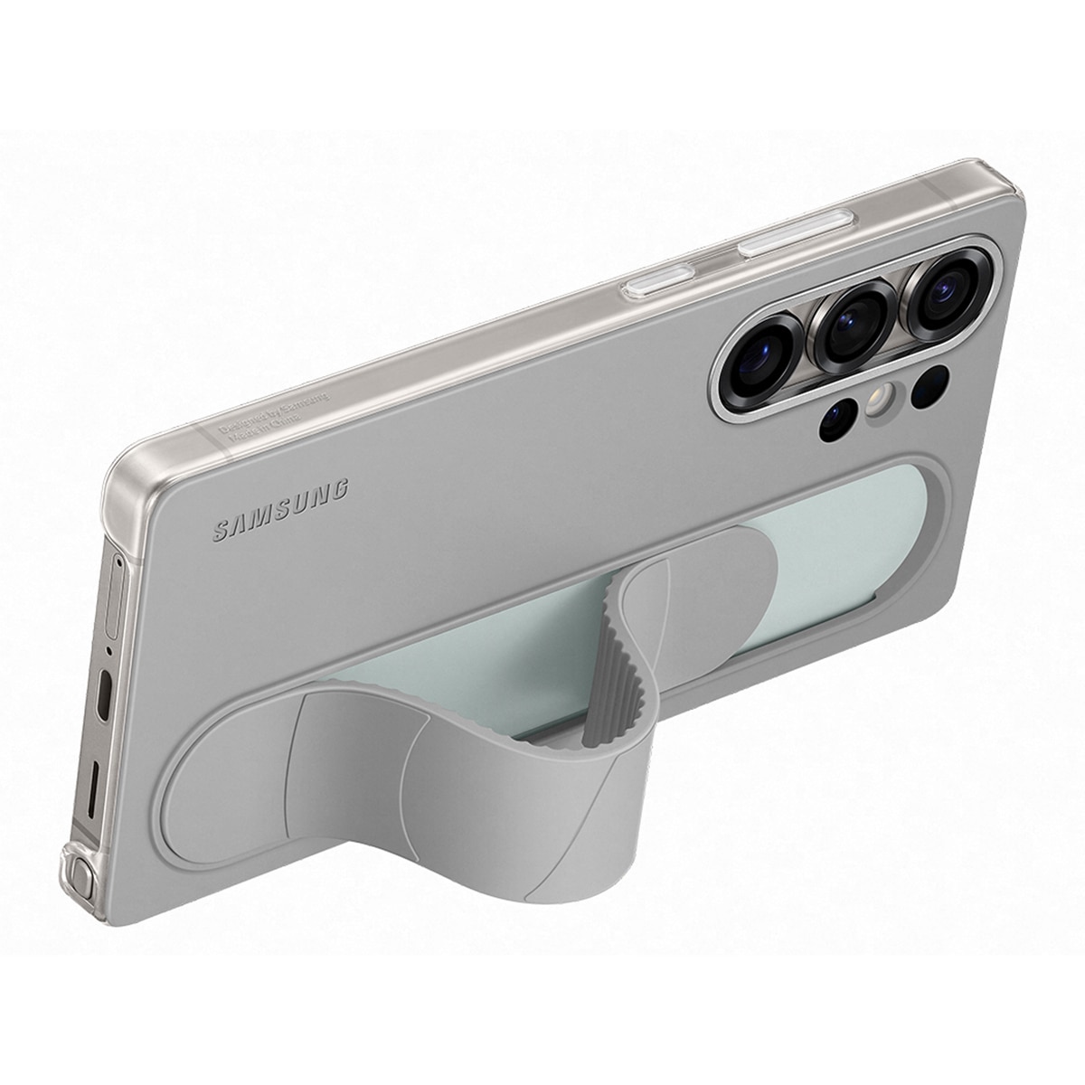 Capa com Suporte para Samsung Galaxy S25 Ultra - Cinzento Cinzento-3