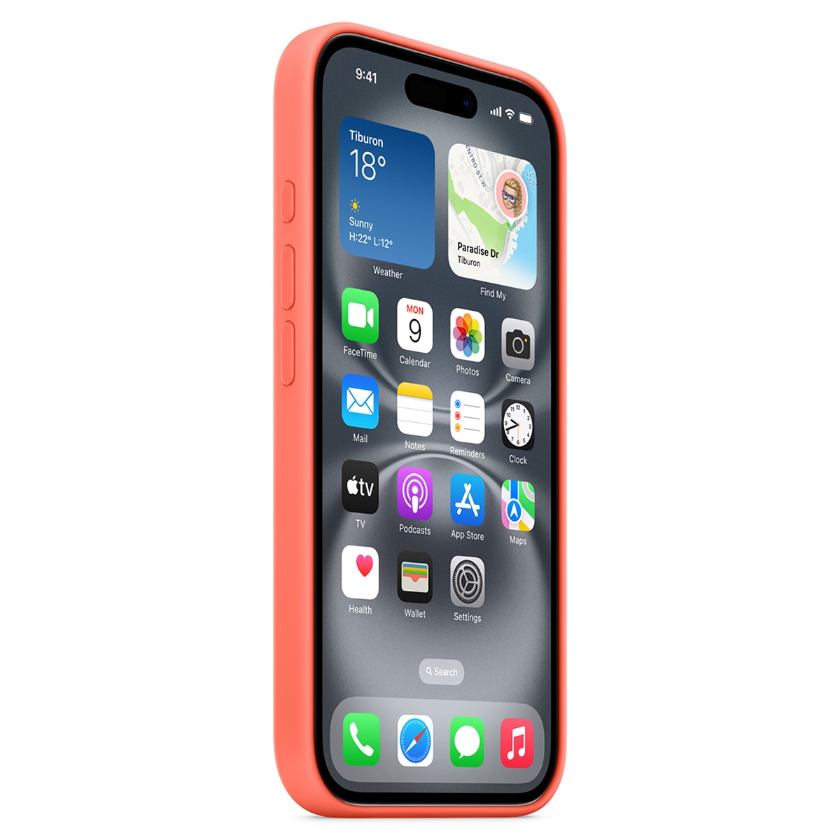 Funda de silicona con MagSafe para iPhone 16 - Mandarina Mandarina-2