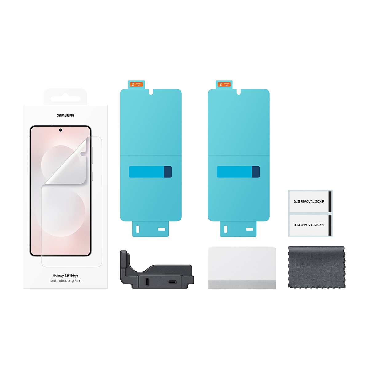 Protector de pantalla antirreflejo Samsung para Galaxy S25 Edge Transparente-2