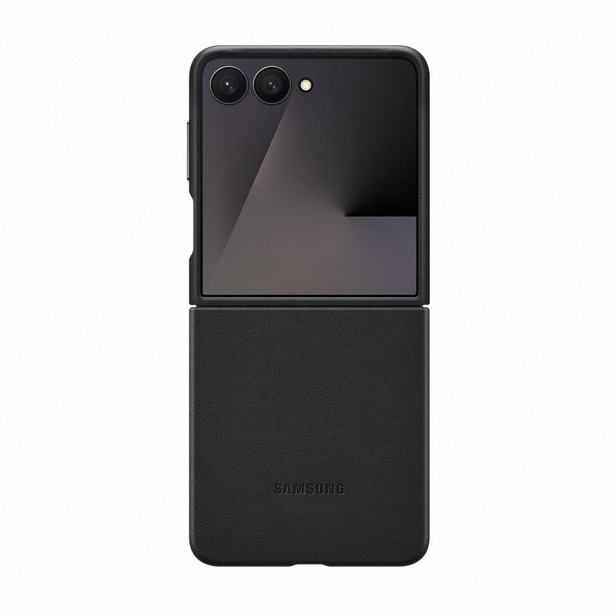 Funda de Cuero Vegano negra Samsung para Galaxy Z Flip7 Negro-2