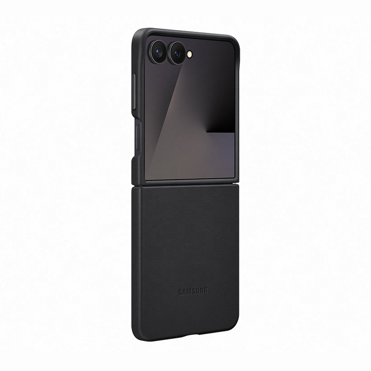 Funda de Cuero Vegano negra Samsung para Galaxy Z Flip7 Negro-4