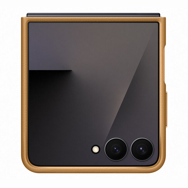 Imagen 0 de Funda de Cuero Vegano marrón Samsung para Galaxy Z Flip7