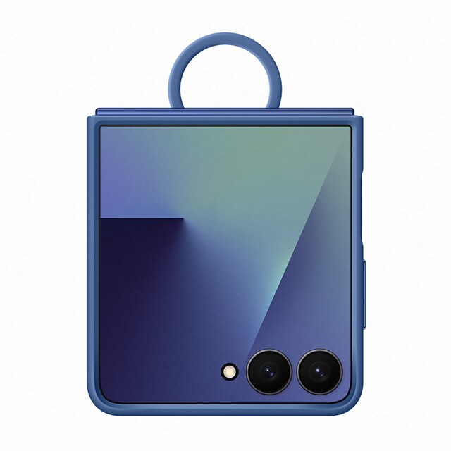 Imagen 0 de Funda Silicona con anillo azul Samsung para Galaxy Z Flip7