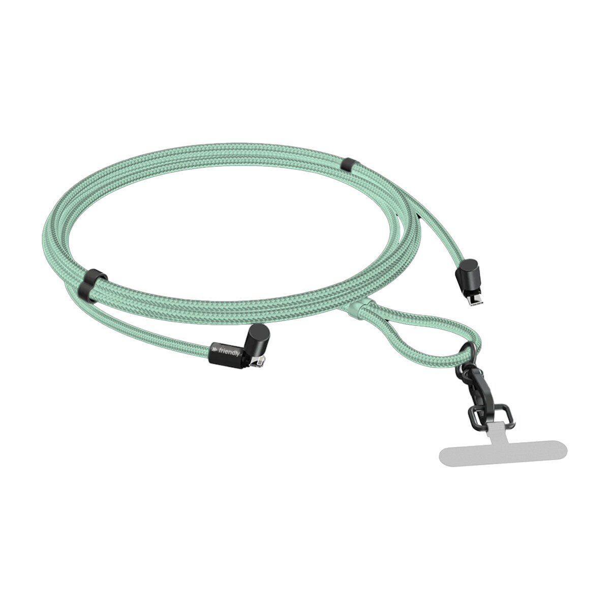 Cordón Lanyard Friendly License con USB-C verde Verde-1