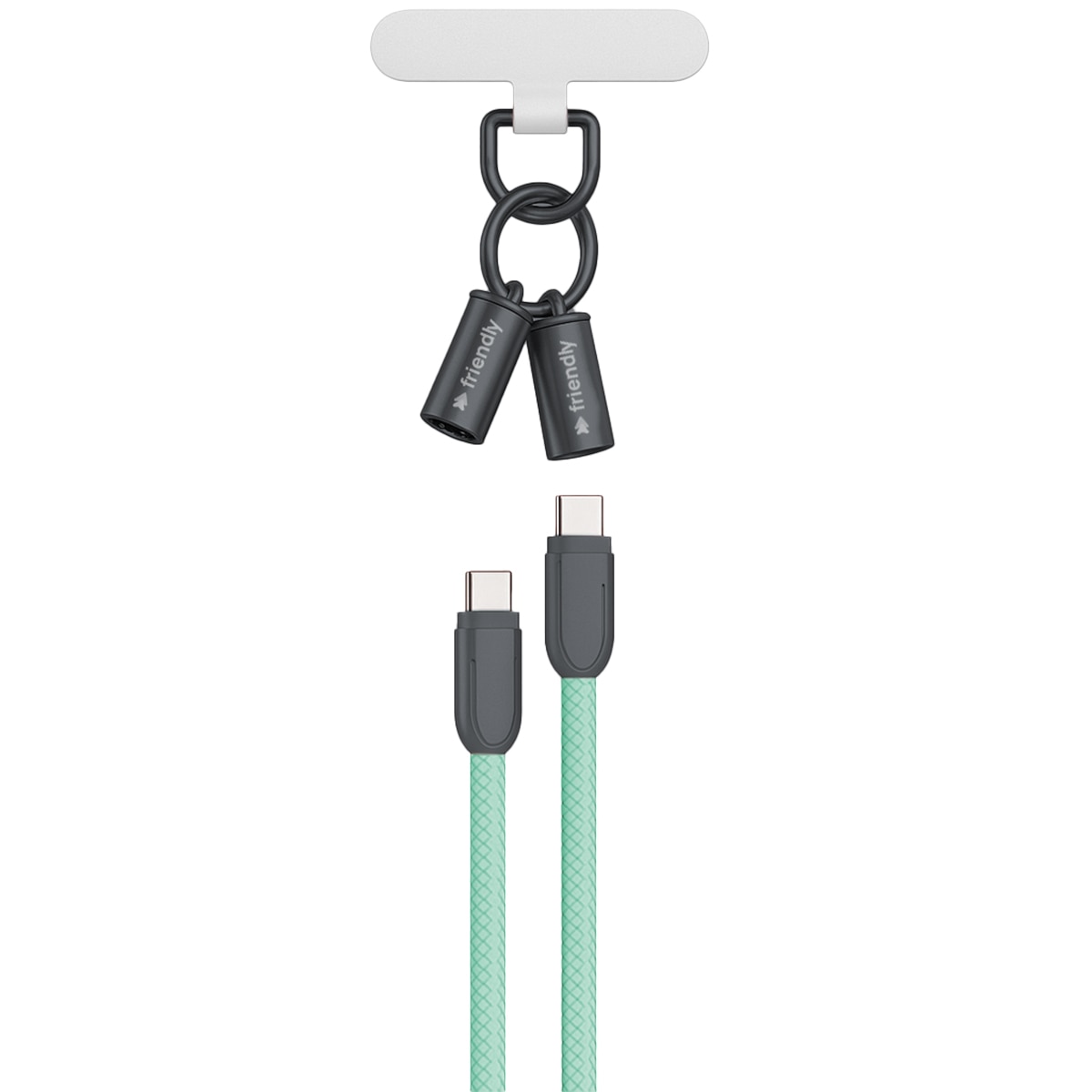 Cordón Lanyard Friendly License con USB-C verde Verde-2