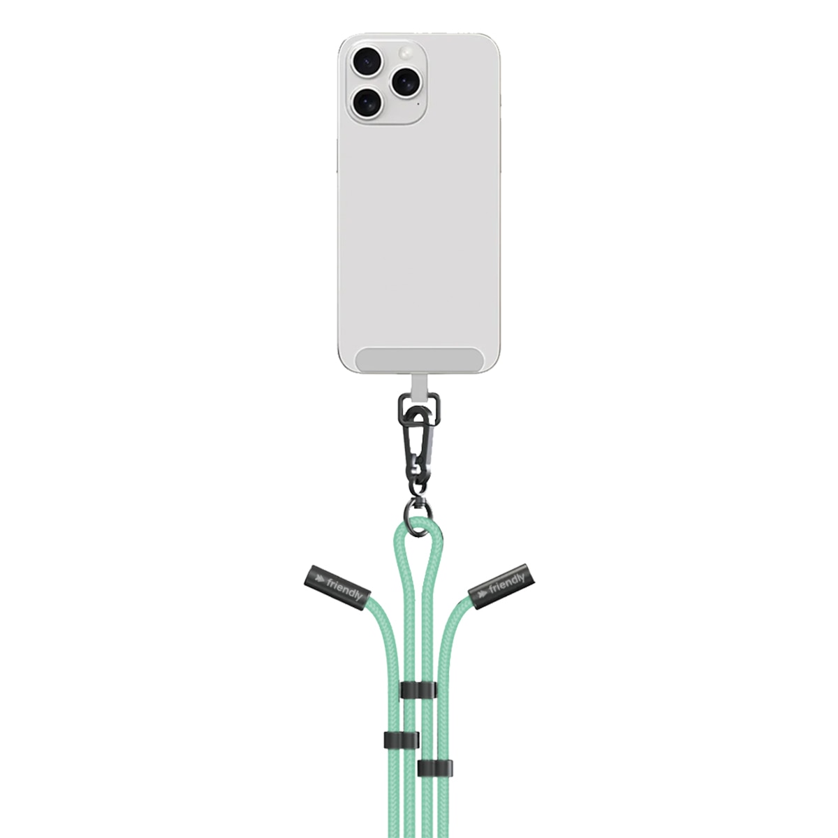Cordón Lanyard Friendly License con USB-C verde Verde-3