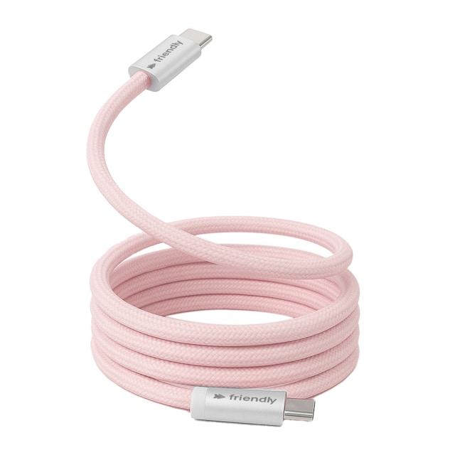 Imagen 0 de Cable de carga magnético Friendly License con USB-C rosa
