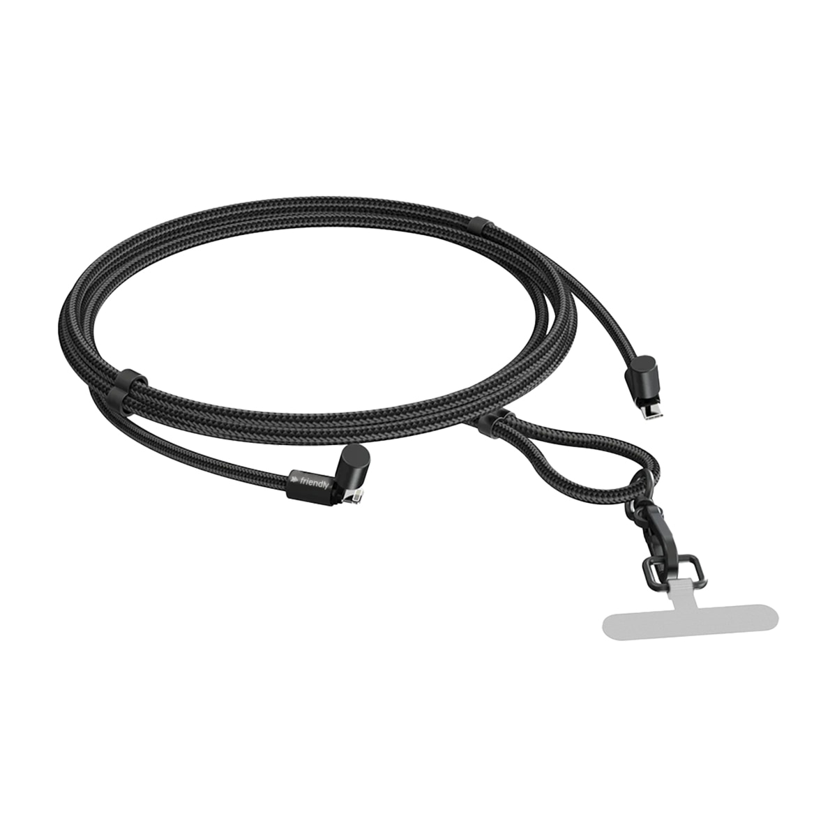 Imagen 0 de Cordón Lanyard Friendly License, USB-C a Lightning negro