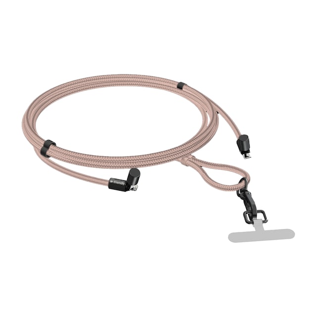 Imagen 0 de Cordón Lanyard Friendly License, USB-C a Lightning rosa